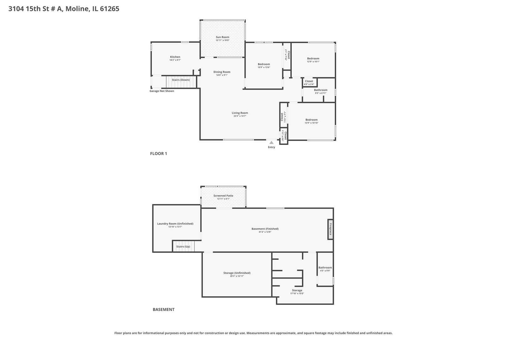 3104 15th Street A Moline, IL 61265 - Photo 31 of 31 a picture of floor plan