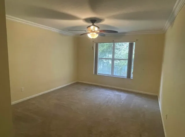 an empty room with a window