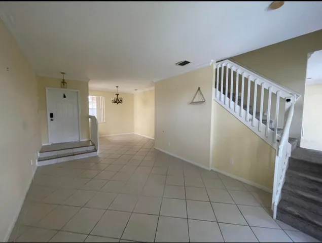 a view of an entryway with a window