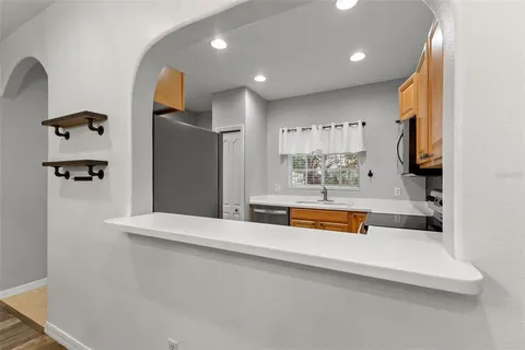 a bathroom with a tub and a sink