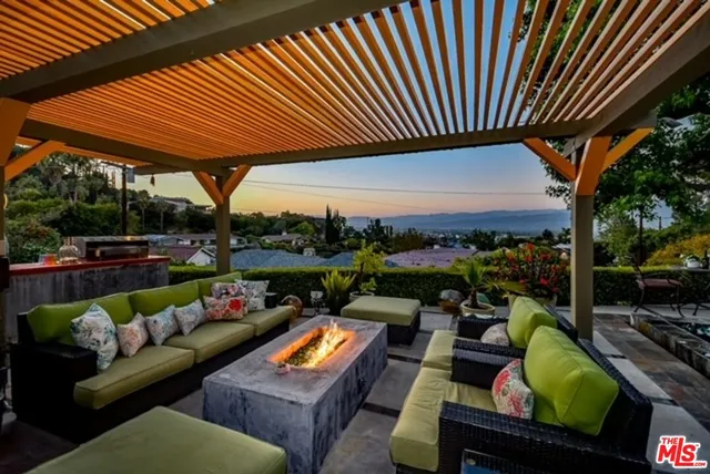 a outdoor living space with patio furniture