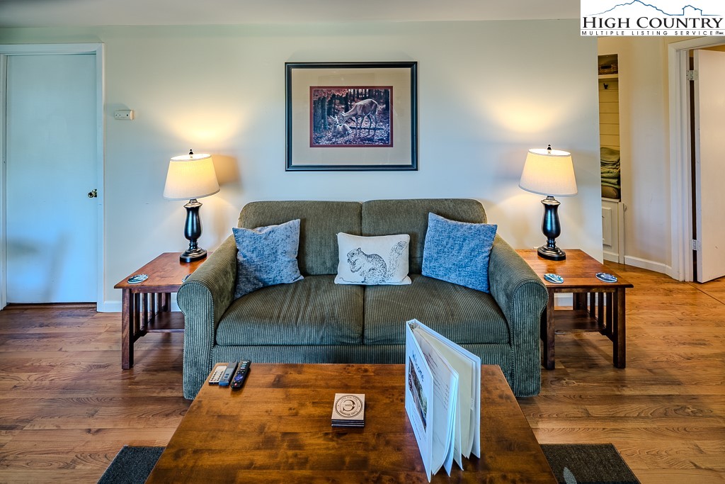 111 Skyview Lane Banner Elk, NC 28604 - Photo 17 of 31 a living room with furniture and a lamp