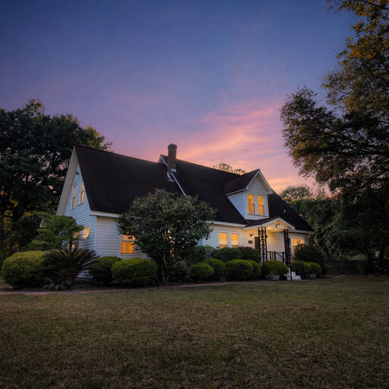 twlight front of home 5615