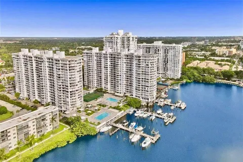 a view of a city with tall buildings