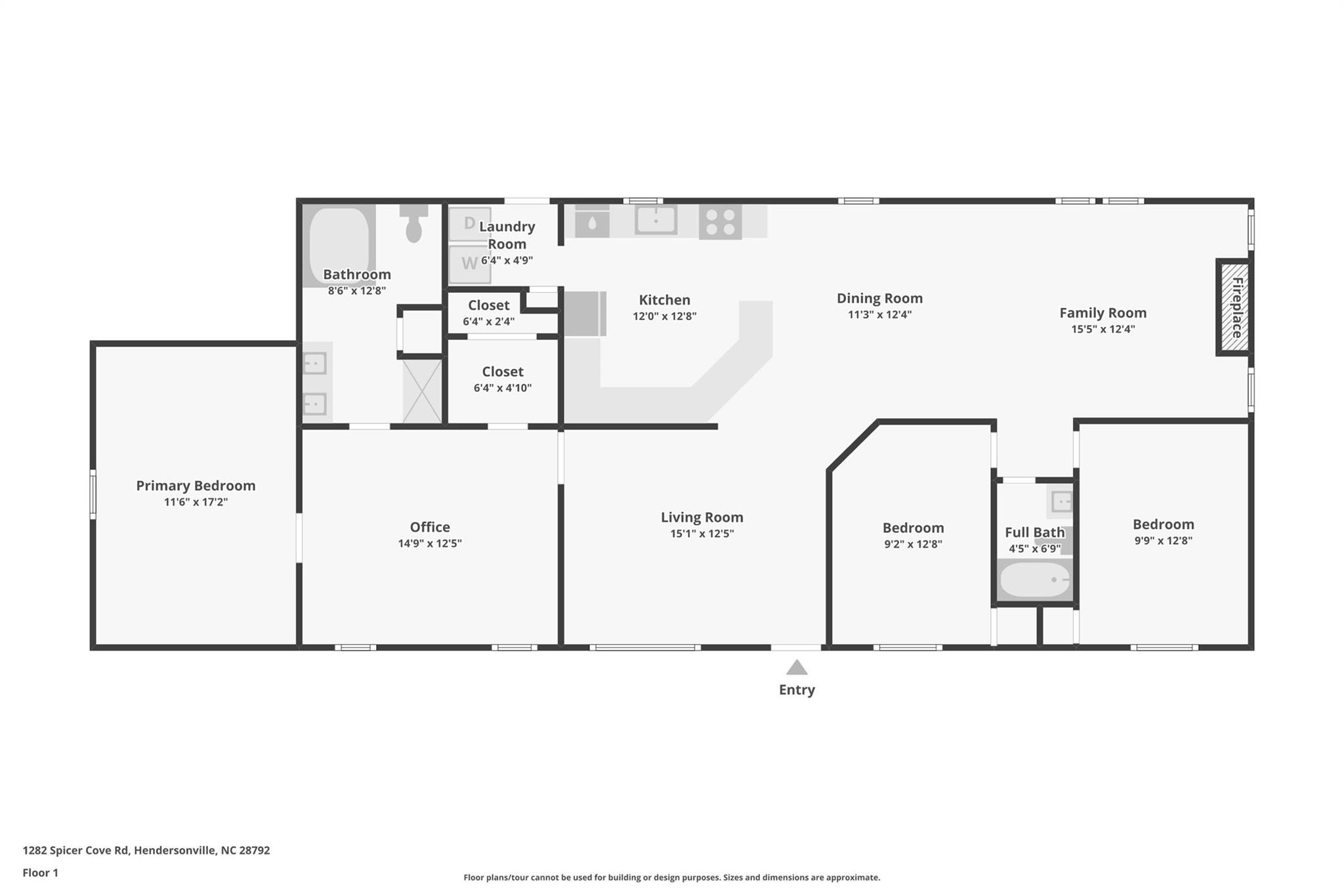 1282 Spicer Cove Road Hendersonville, NC 28792 - Photo 42 of 42 a picture of a floor plan