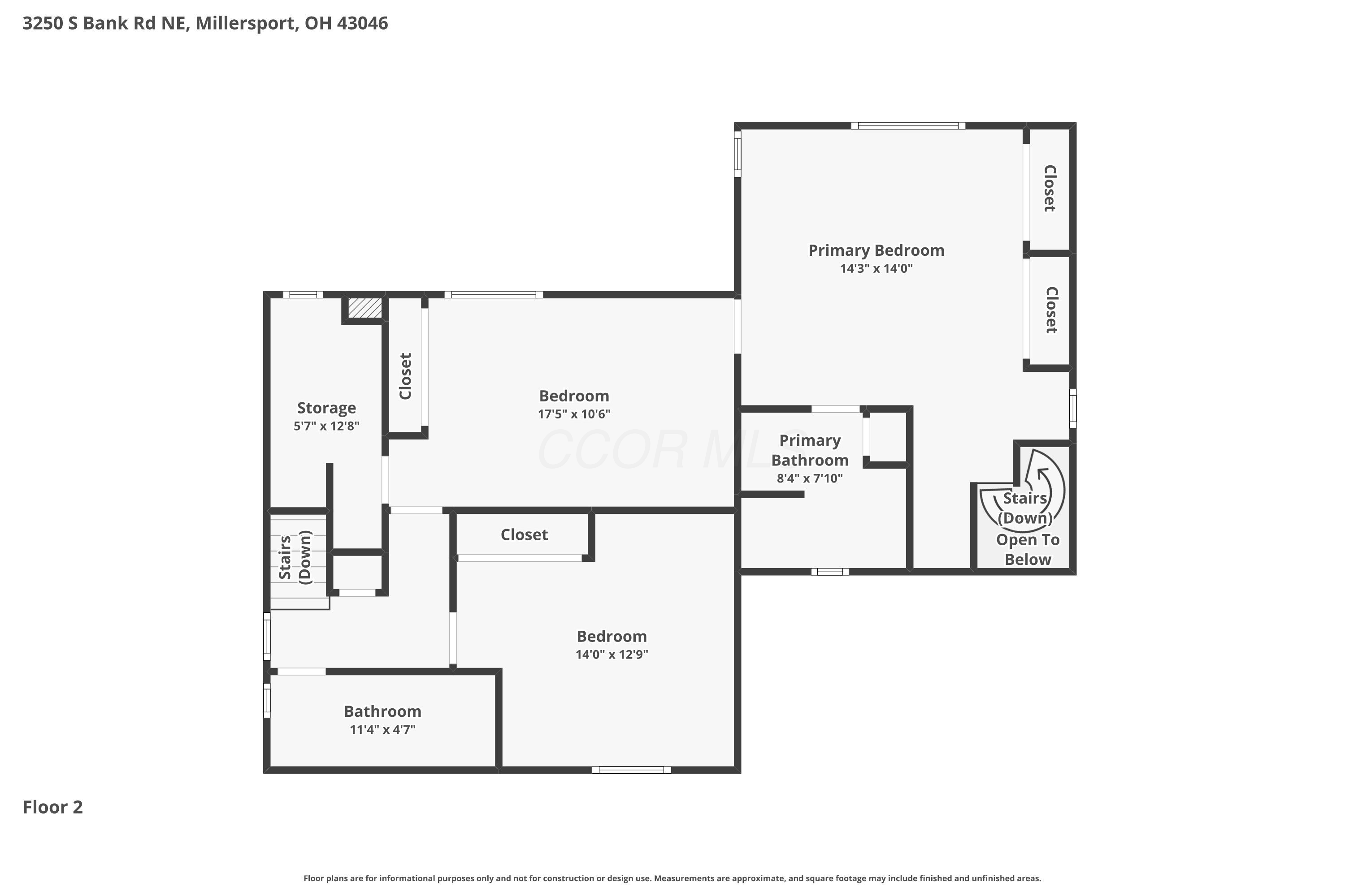 3250 South Bank Road Northeast Millersport, OH 43046 - Photo 76 of 79 2nd Floor, Floor Plan - 3250 South Bank Road NE, Millersport, OH 43046