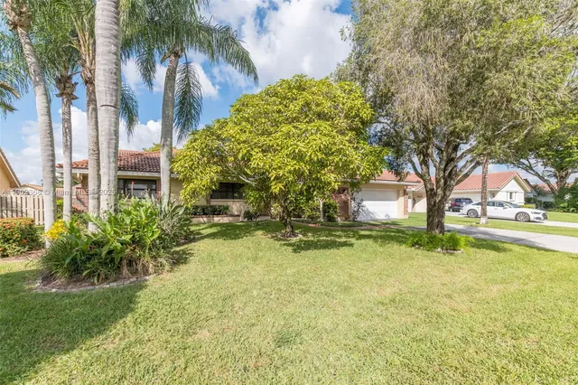 a view of swimming pool with garden