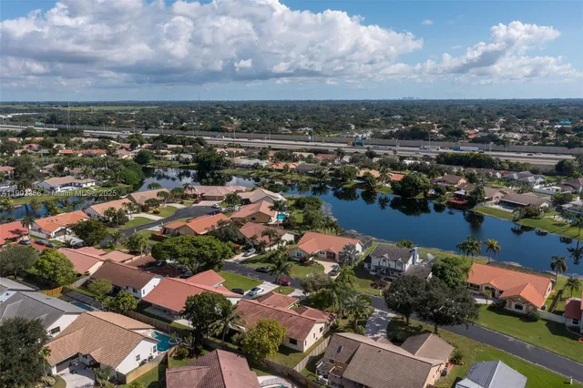 an aerial view of a city