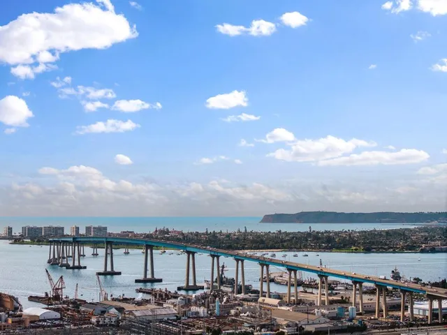 an aerial view of a city