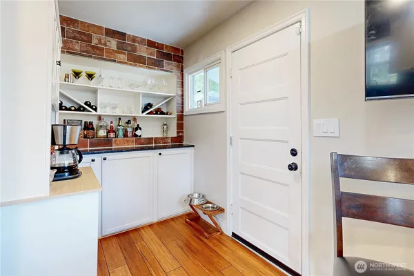 a room with storage and utility