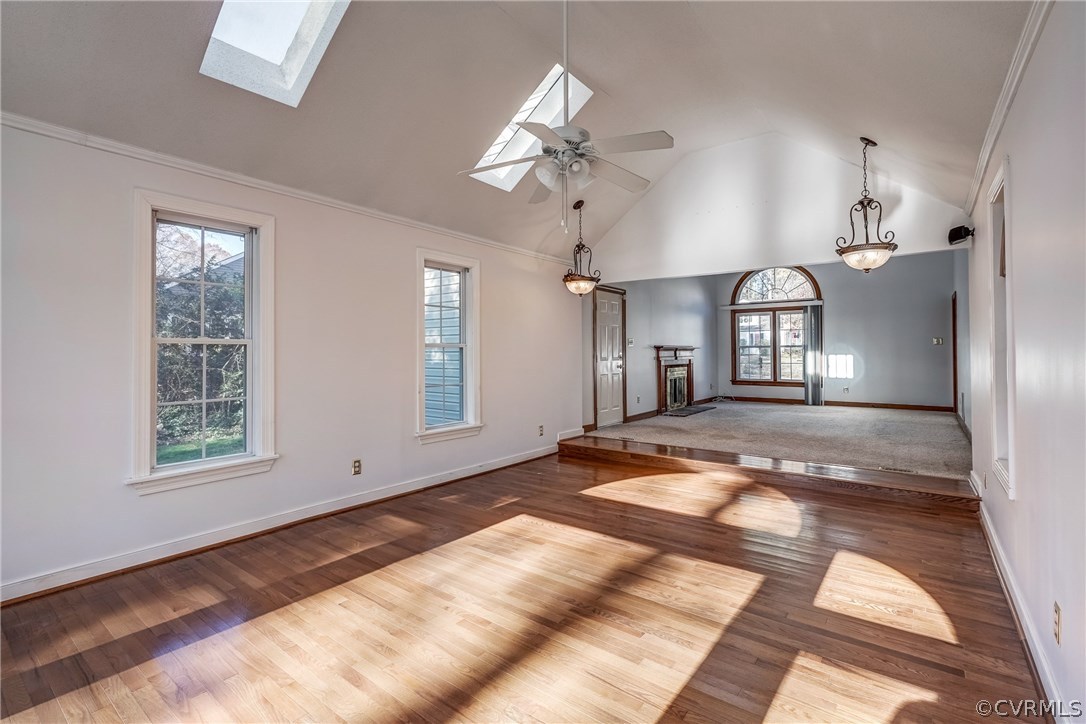 6205 Lansgate Road Midlothian, VA 23112 - Photo 21 of 50 a view of empty room with wooden floor and fan