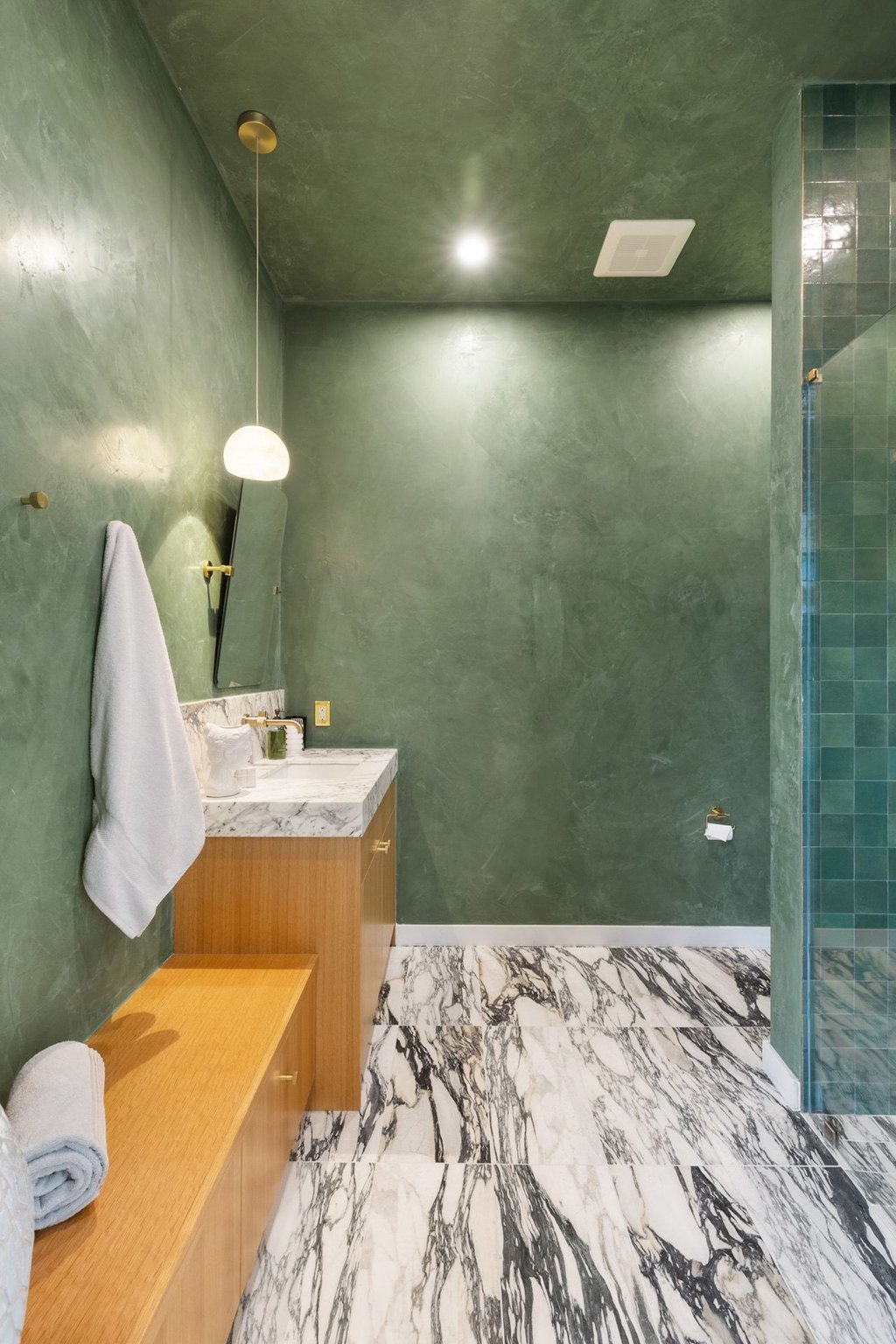 910 West Johanna Street Austin, TX 78704 - Photo 25 of 37 Full bath featuring vanity and a stall shower