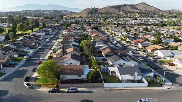 an aerial view of a city