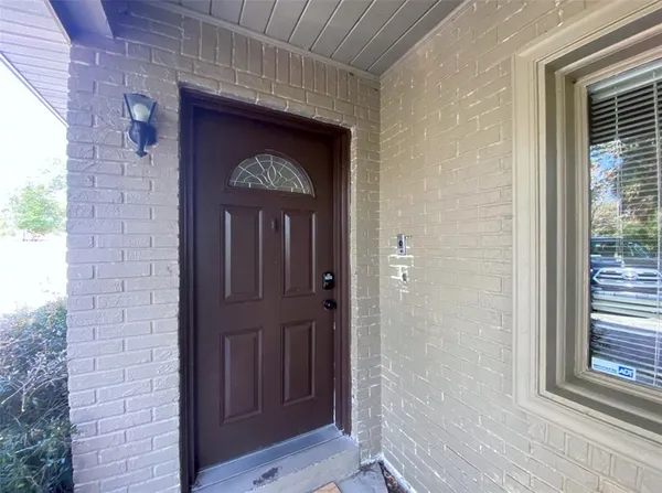 a view of front door of house