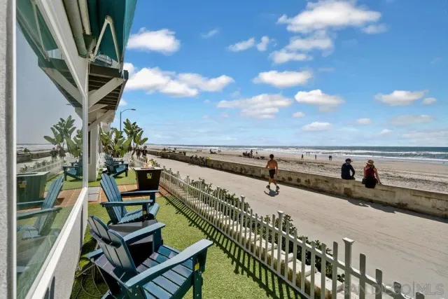 a view of outdoor space with seating area