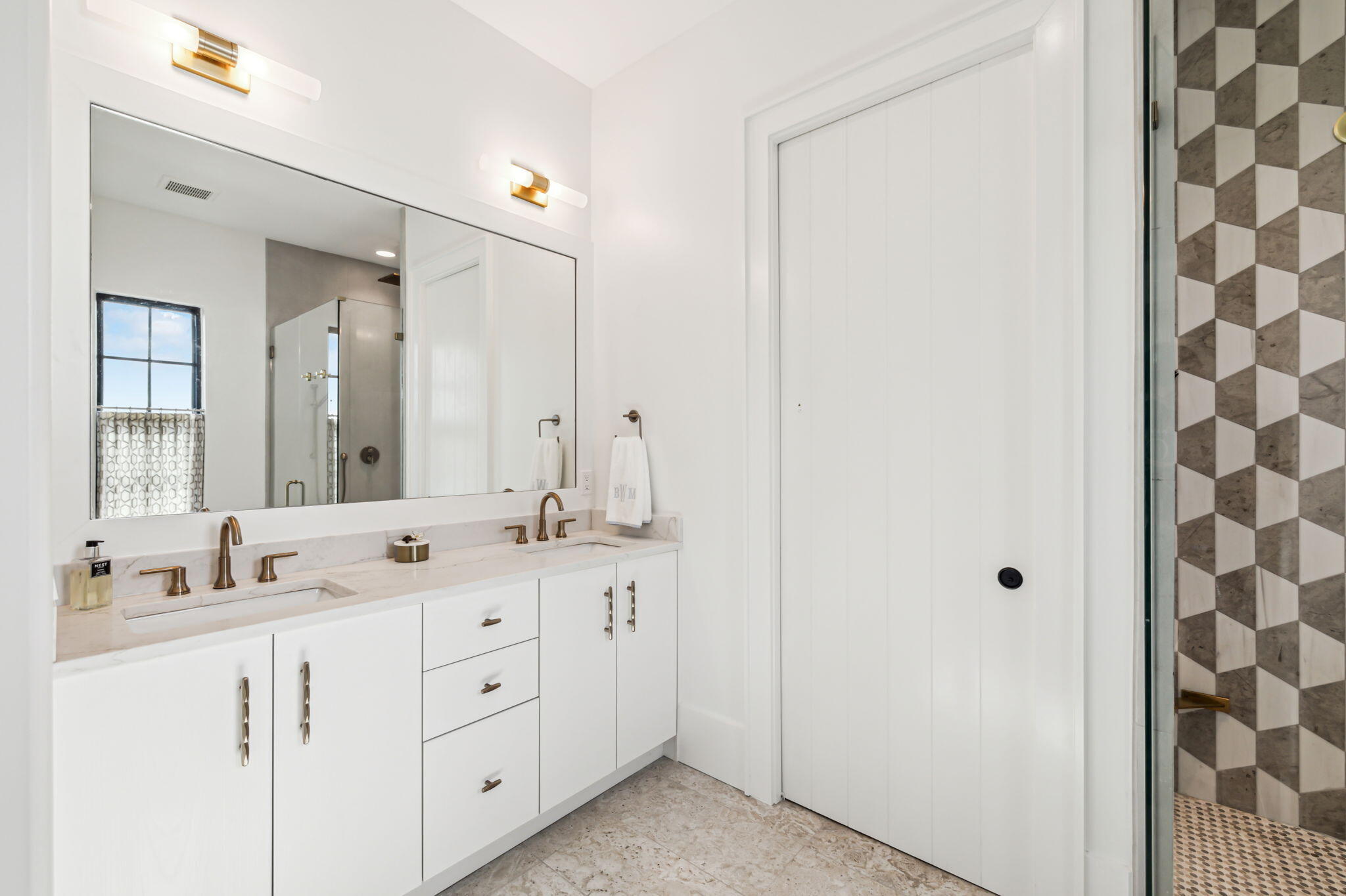 11 Sundew Pl Inlet Beach Inlet Beach, FL 32461 - Photo 25 of 51 a bathroom with a double vanity sink and mirror