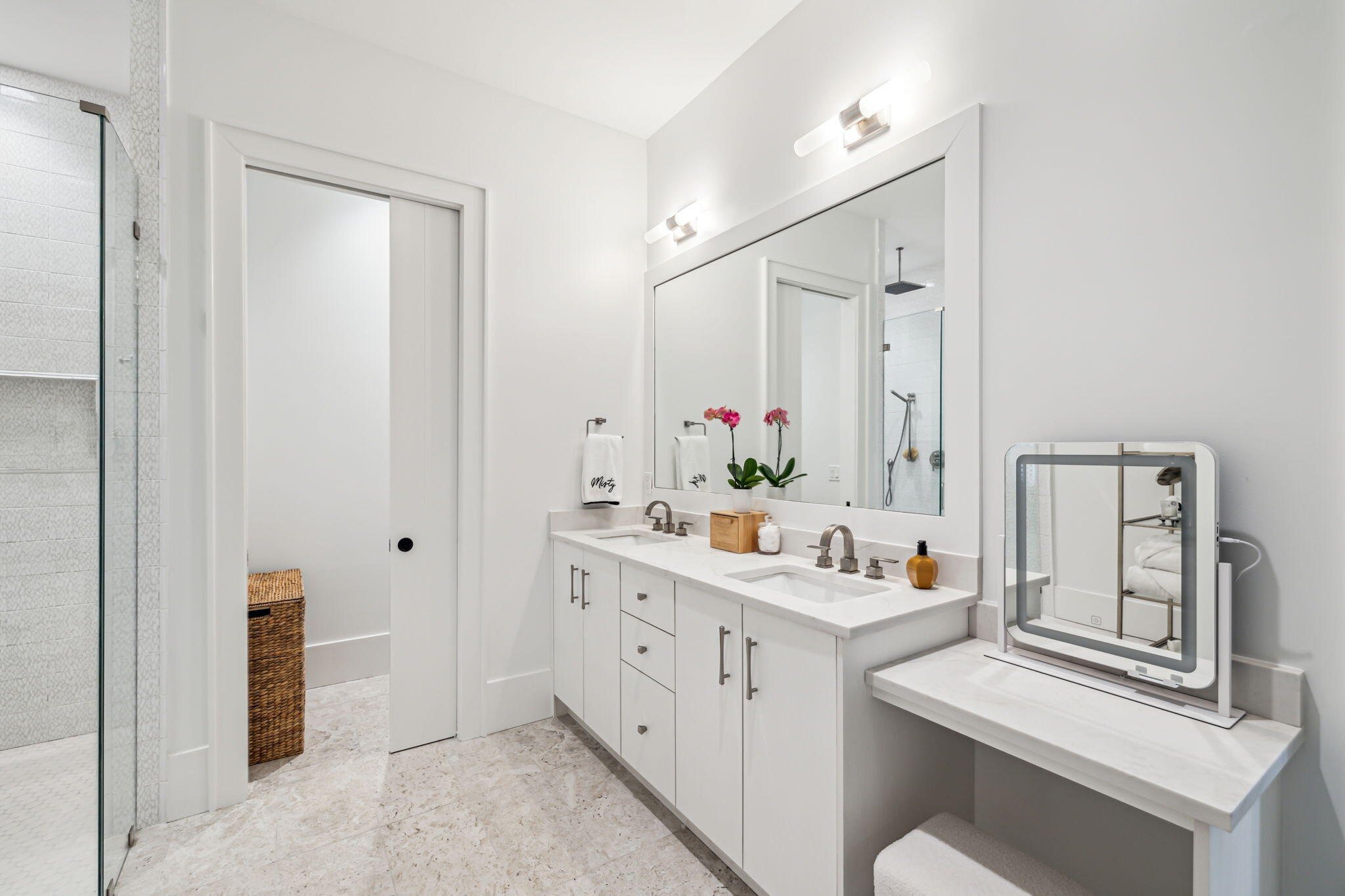 11 Sundew Pl Inlet Beach Inlet Beach, FL 32461 - Photo 33 of 51 a bathroom with a sink vanity and mirror