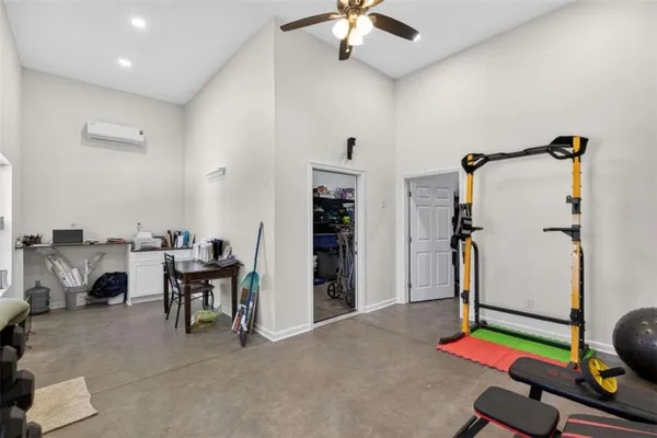 a room with storage and utility