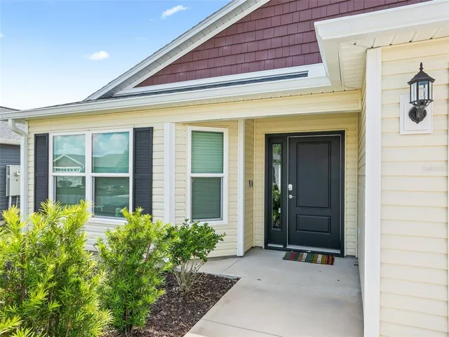 a view of a entryway door front of house