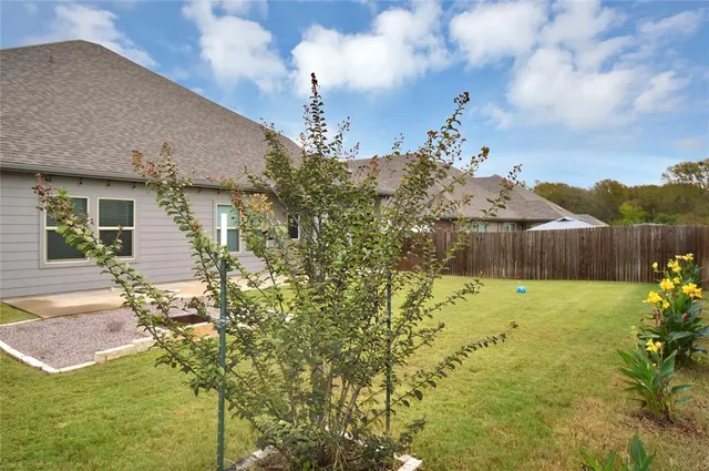 a view of a backyard