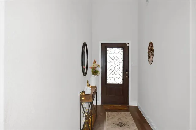 a view of hallway with window