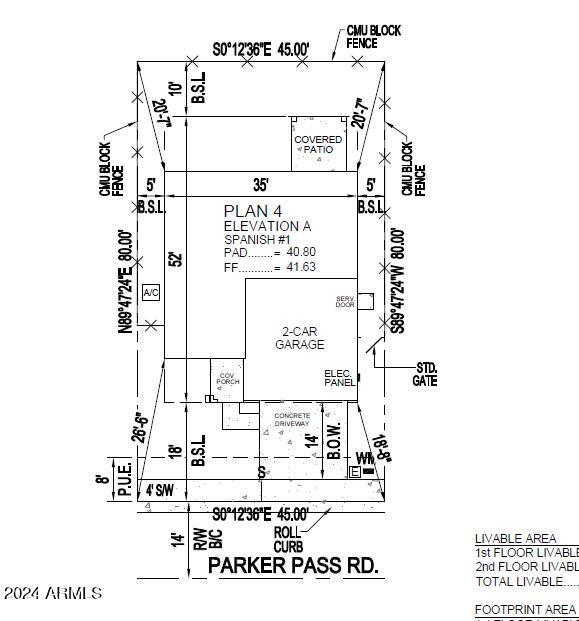 4726 South Parker Pass Road Apache Junction, AZ 85119 - Photo 8 of 8 Lot 75 - Plot Plan