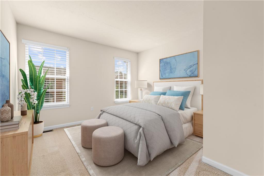 1703 Pointe View Drive Mars, PA 16046 - Photo 17 of 21 a bedroom with a bed and a couch