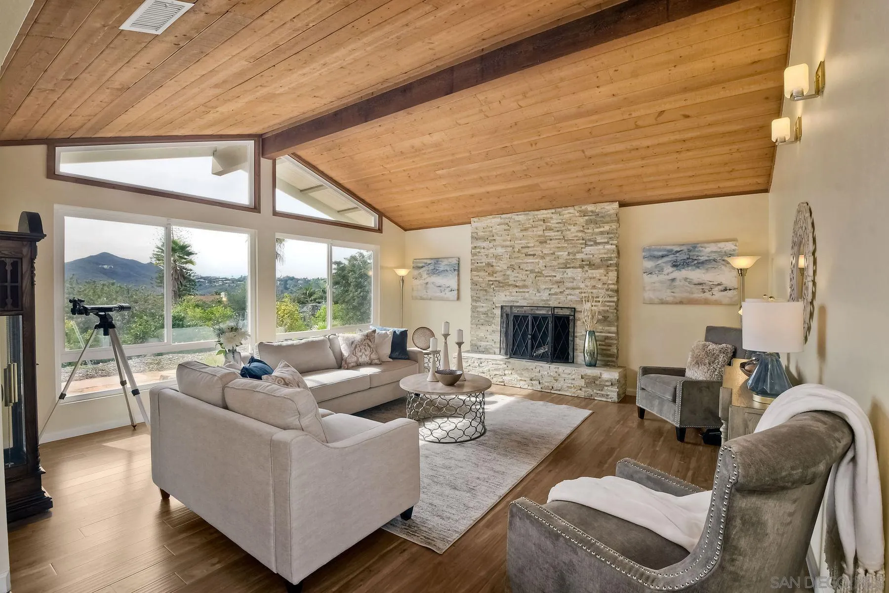 2705 Alexander Drive Escondido, CA 92029 - Photo 4 of 60 a living room with furniture and a fireplace