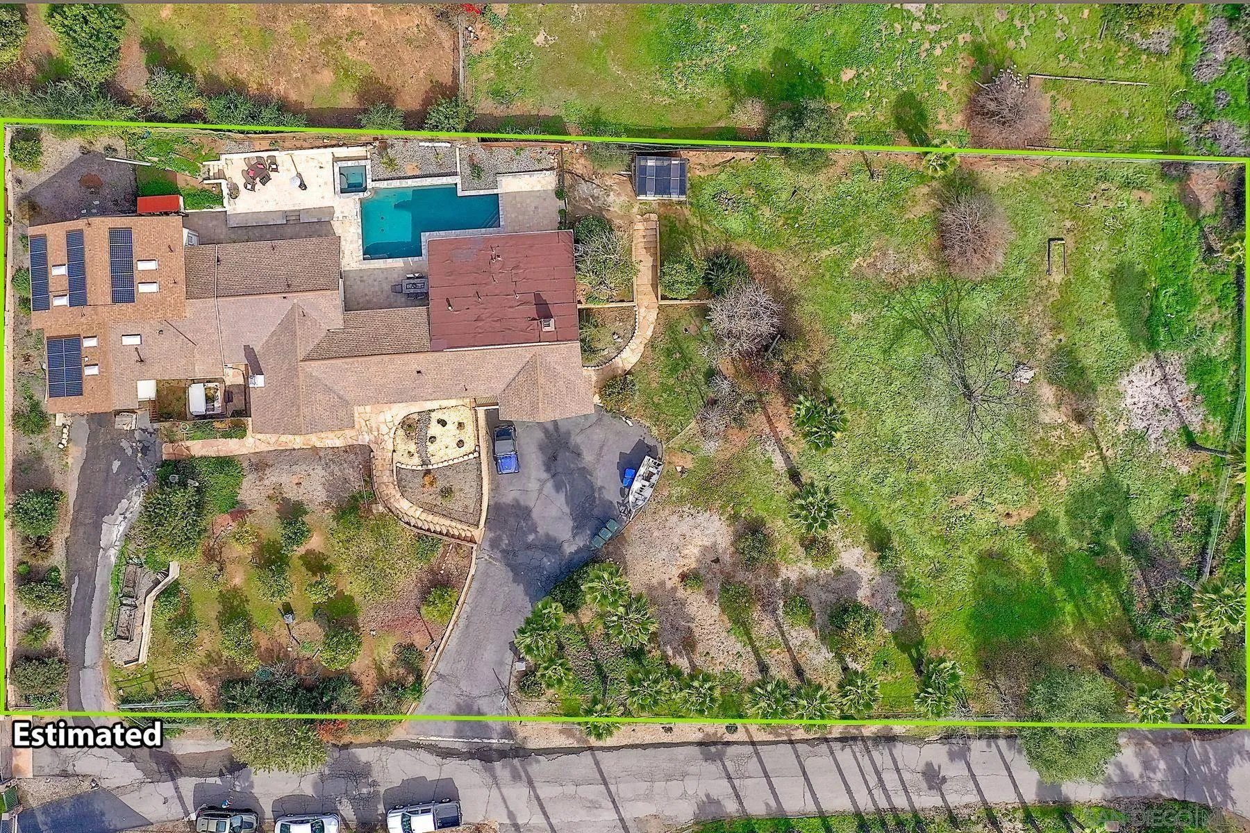 2705 Alexander Drive Escondido, CA 92029 - Photo 48 of 60 an aerial view of a house with a yard basket ball court and outdoor seating
