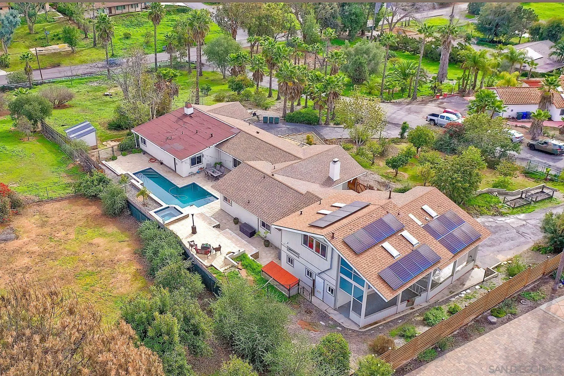2705 Alexander Drive Escondido, CA 92029 - Photo 49 of 60 an aerial view of a house with a garden