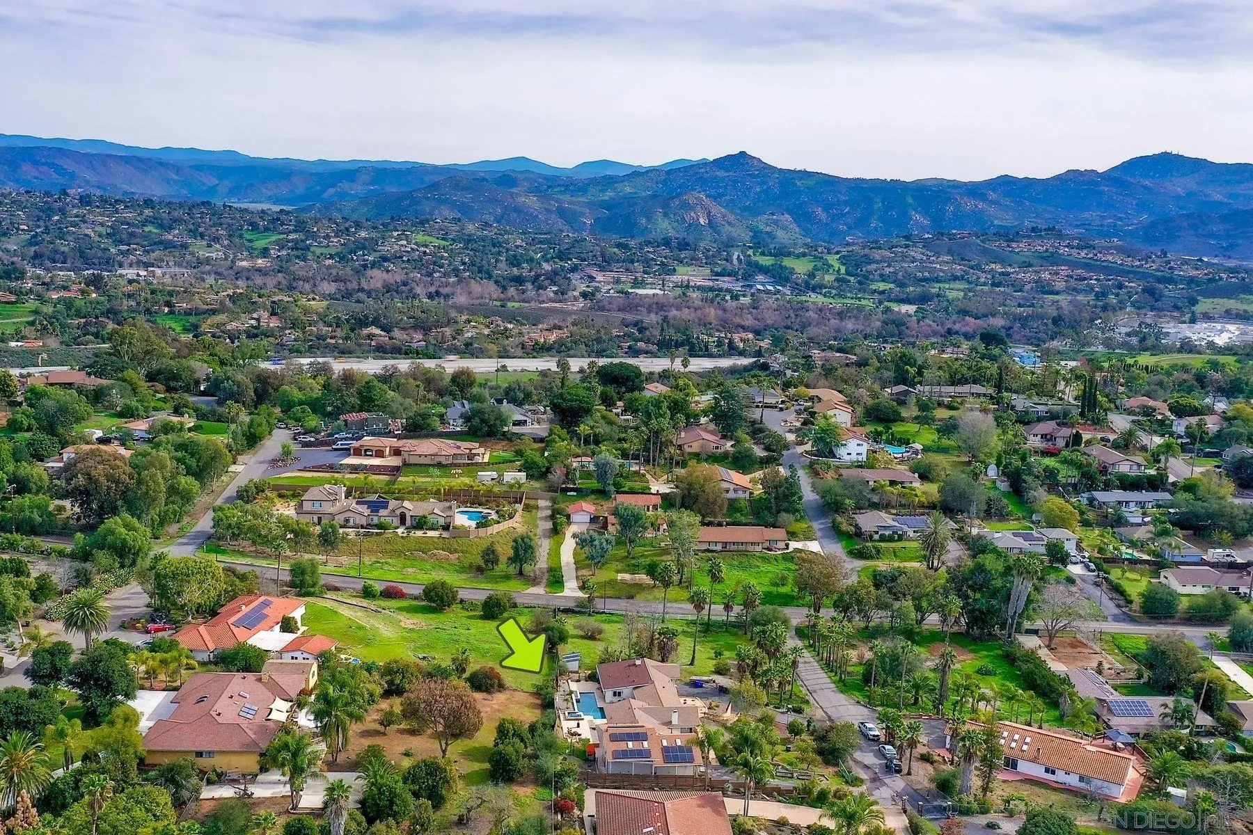 2705 Alexander Drive Escondido, CA 92029 - Photo 57 of 60 an aerial view of residential house and sandy dunes