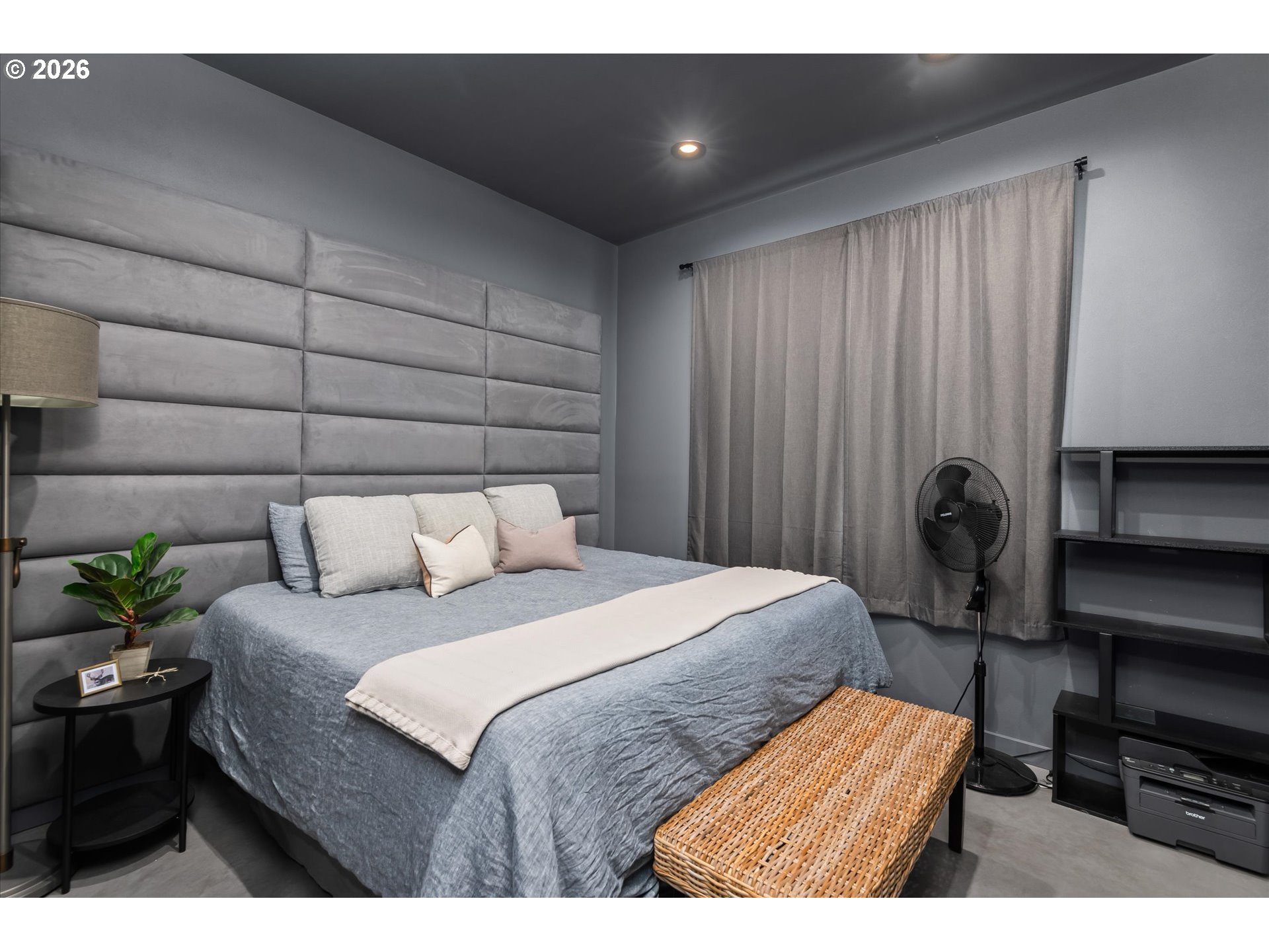 85168 Strayer Place Eugene, OR 97405 - Photo 19 of 33 a bedroom with a bed and a potted plant