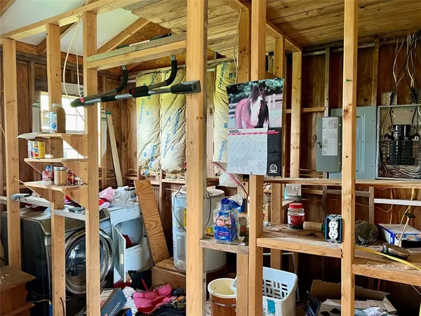 a view of storage and utility room