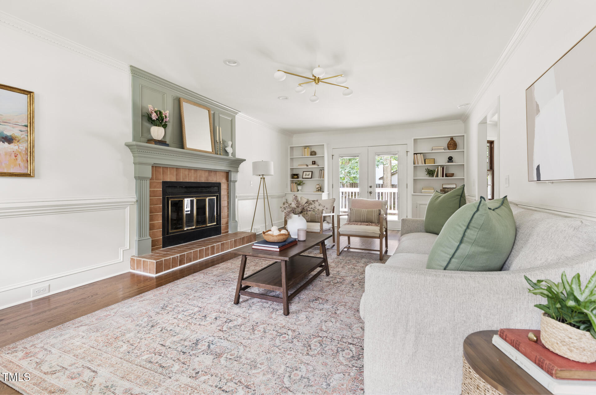 16 Cedar Hill Drive Durham, NC 27713 - Photo 4 of 35 a living room with furniture and a fireplace