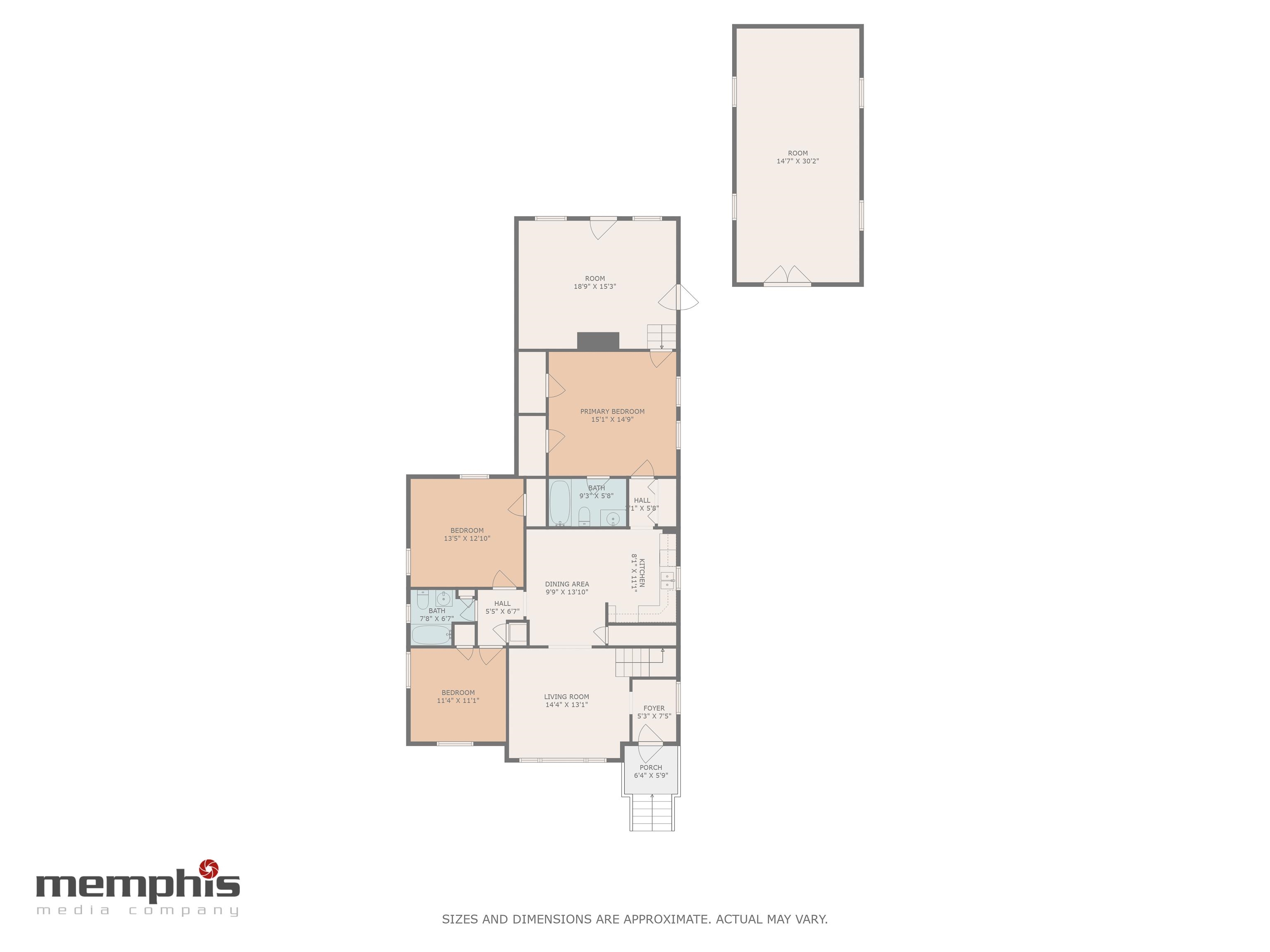 1019 Wingfield Road Memphis, TN 38122 - Photo 33 of 34 a picture of a floor plan