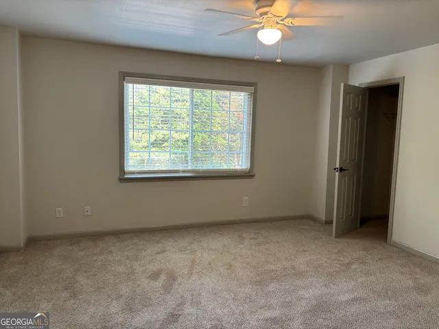 an empty room with a window