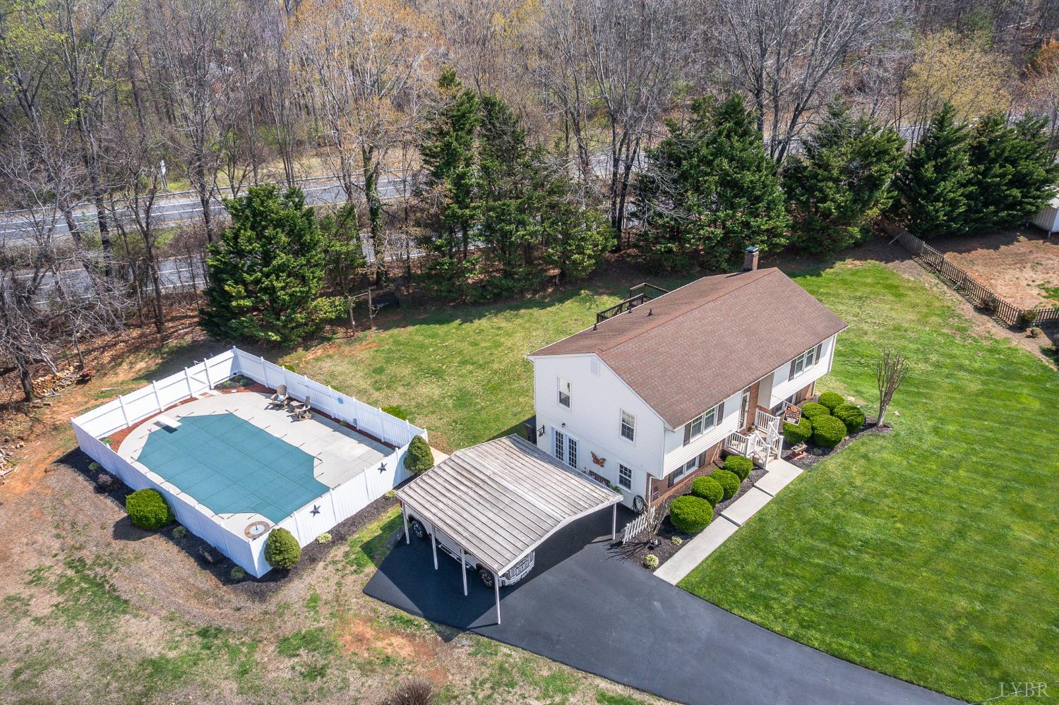 1136 Coolbrook Road Bedford, VA 24523 - Photo 5 of 46 an aerial view of a house having garden