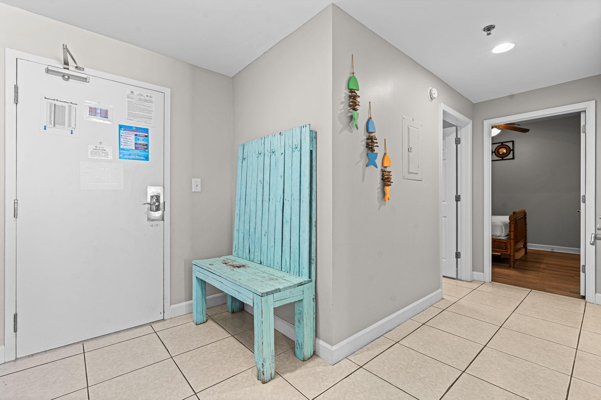 17729 Front Beach Road, Unit 702E Panama City Beach, FL 32413 - Photo 17 of 53 a view of room with furniture and wooden floor