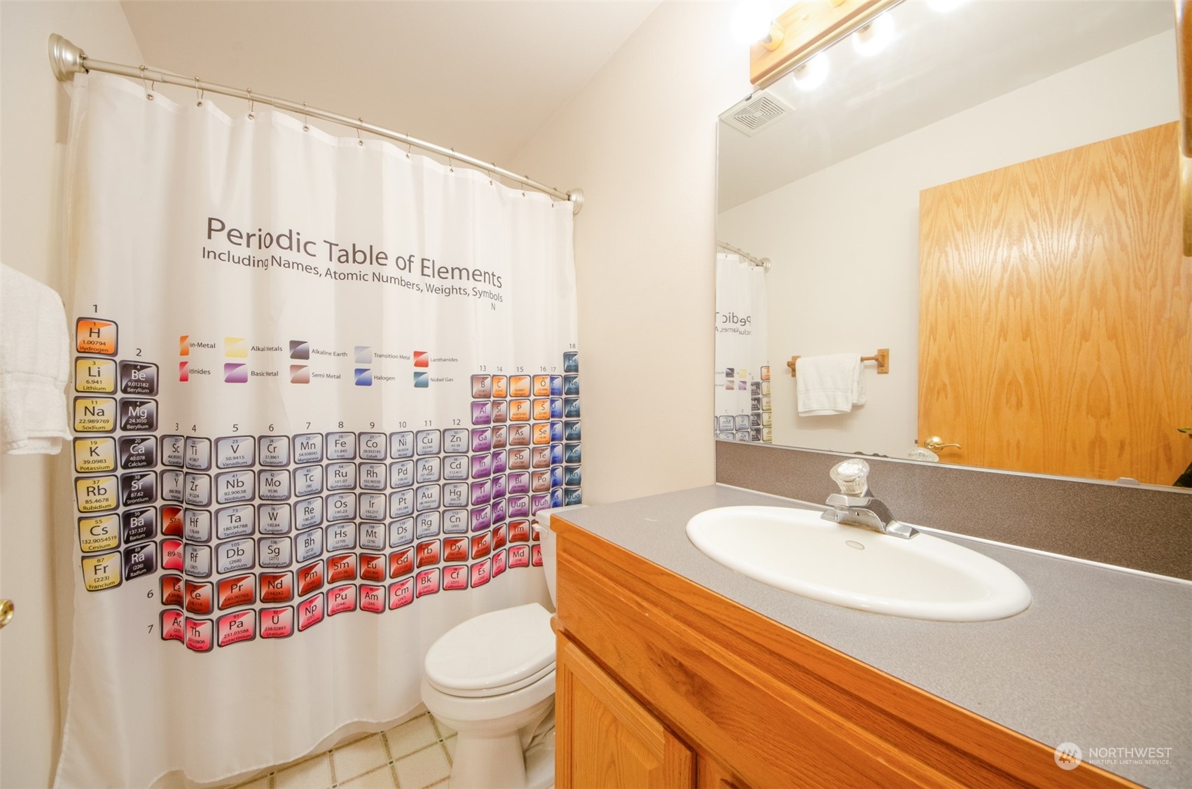 8203 177th Lane Southwest Rochester, WA 98579 - Photo 13 of 30 a bathroom with a sink toilet and shower