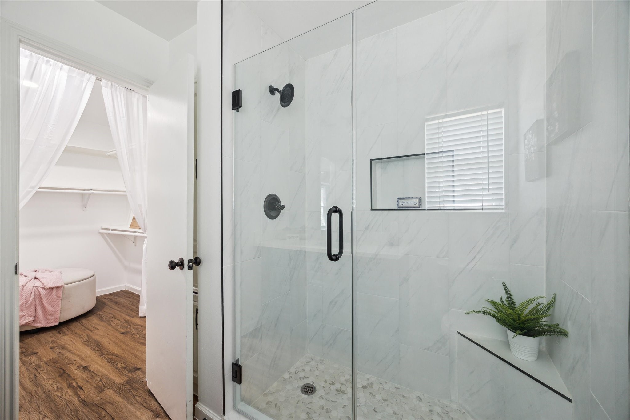 2231 Lexford Lane Houston, TX 77080 - Photo 16 of 23 a bathroom with a shower and a toilet