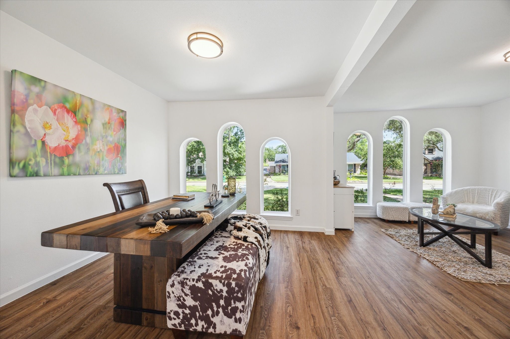 2231 Lexford Lane Houston, TX 77080 - Photo 7 of 23 a living room with furniture and wooden floor