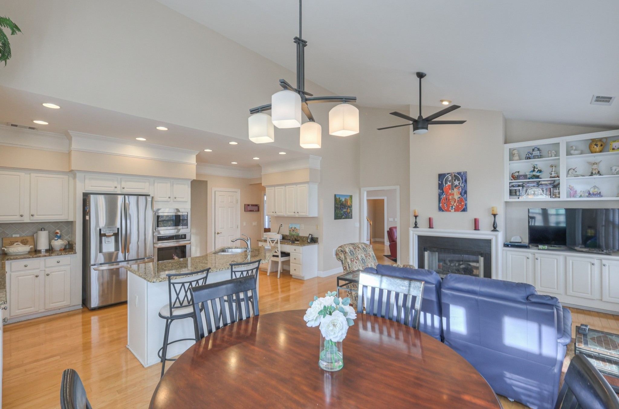 6331 Williams Grove Drive Brentwood, TN 37027 - Photo 10 of 58 a living room with fireplace furniture and a flat screen tv
