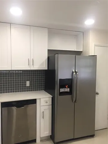 an empty room with closet