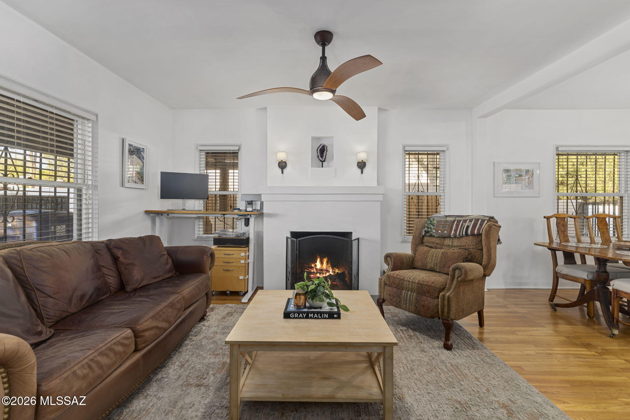 1718 East Grant Road Tucson, AZ 85719 - Photo 13 of 45 Cozy Wood Burning Fireplace