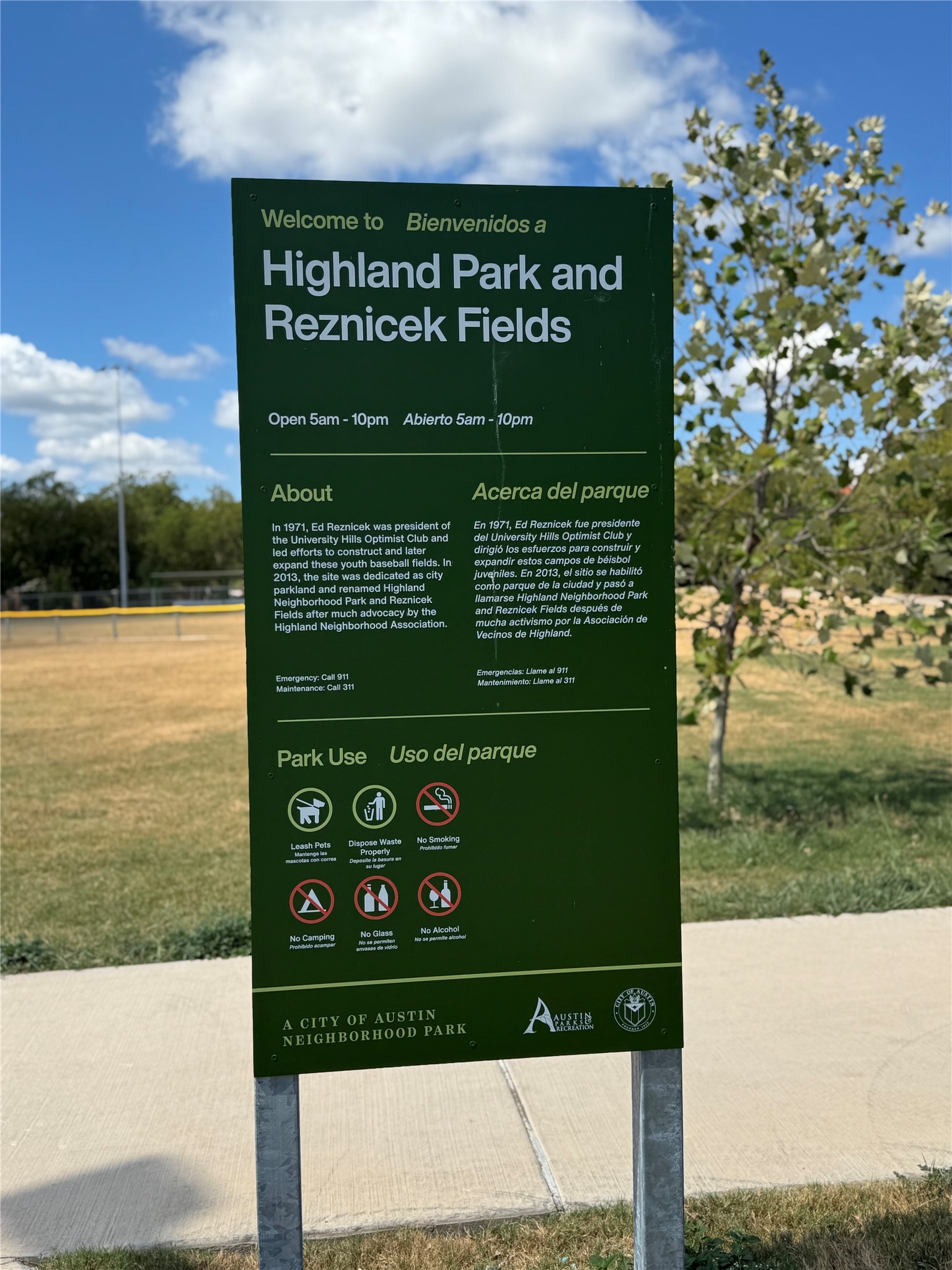 400 West Odell Street Austin, TX 78752 - Photo 8 of 8 2 baseball fields w lighting and walking trail