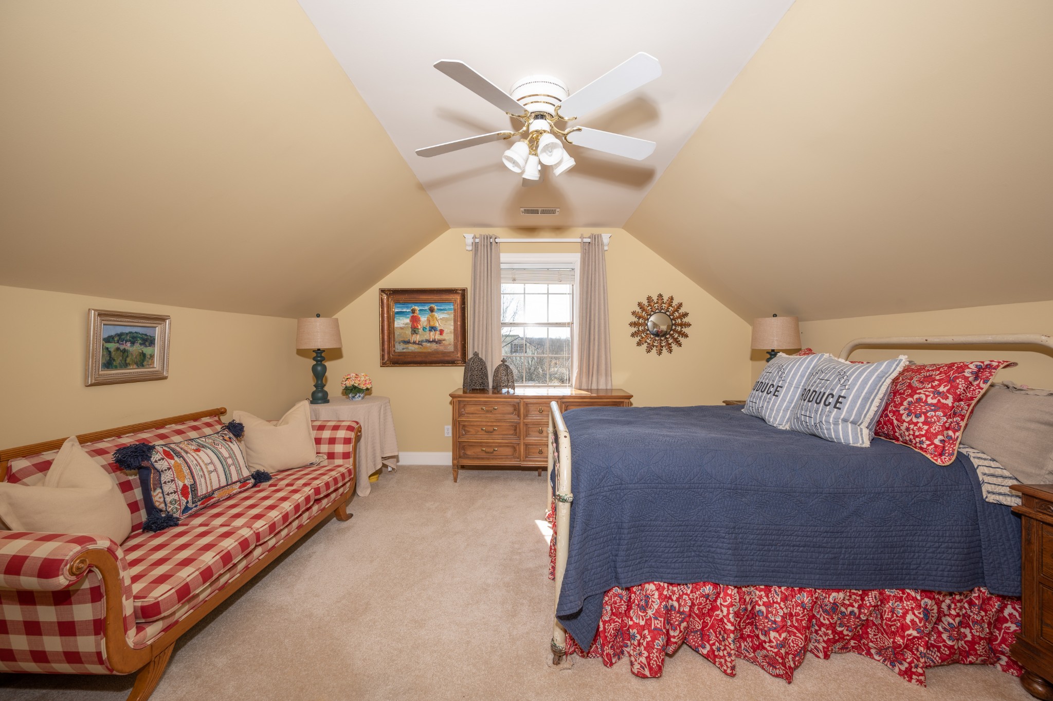 4335 North Chapel Road Franklin, TN 37067 - Photo 33 of 55 a living room with a bed furniture chandelier and a window