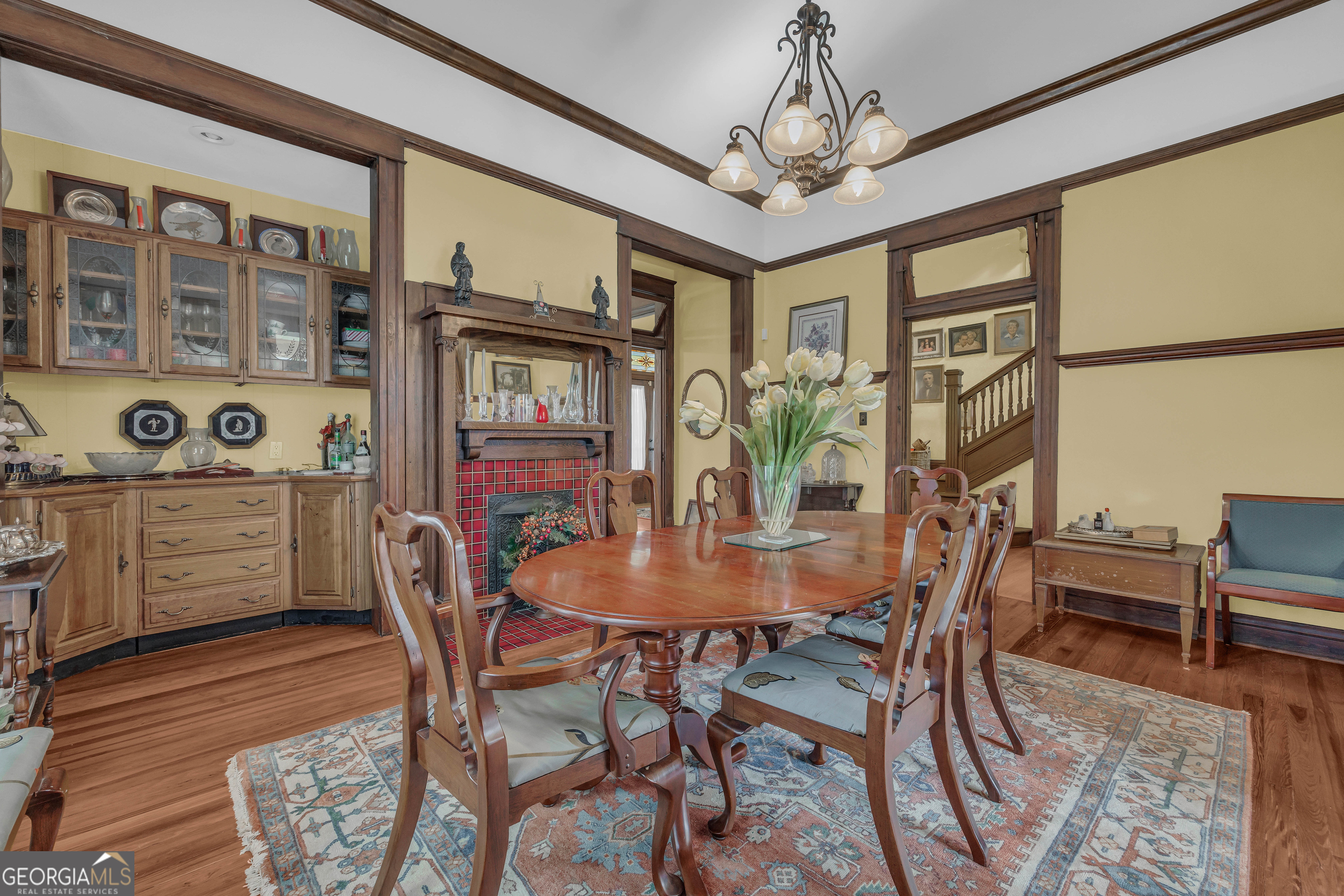 105 South Thomas Street Elberton, GA 30635 - Photo 24 of 57 a view of a dining room with furniture and chandelier