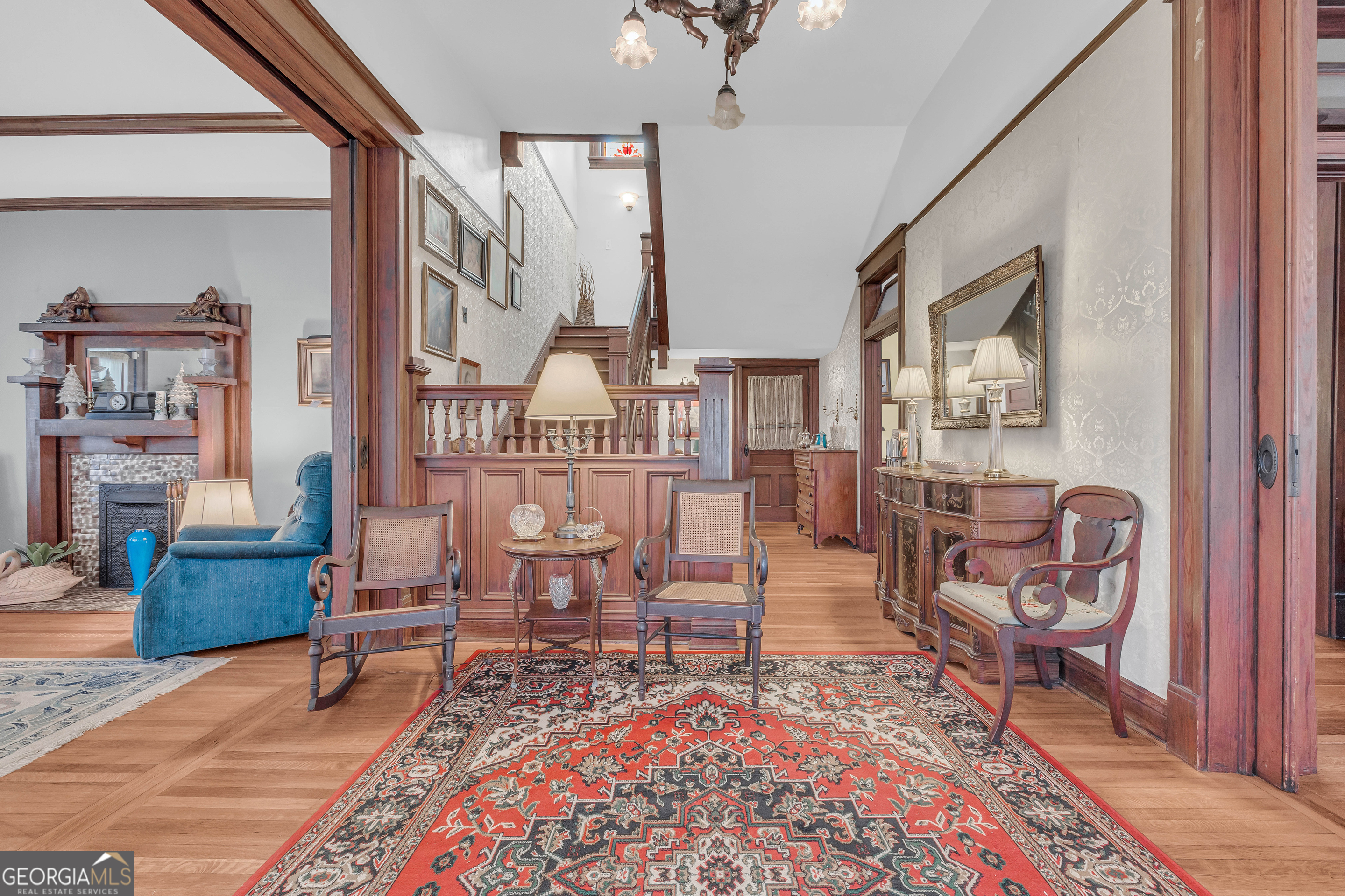 105 South Thomas Street Elberton, GA 30635 - Photo 7 of 57 a living room with furniture rug and wooden floor