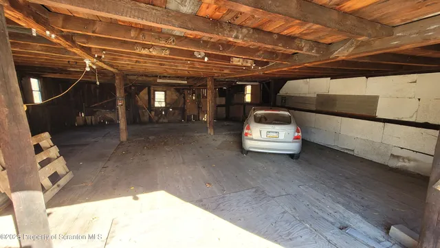 a car parked in parking garage