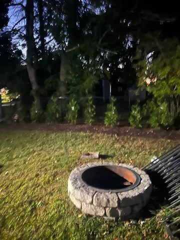 a view of an outdoor space and a yard